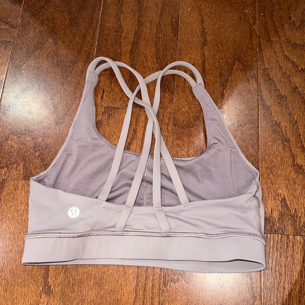 Grey purple lulu lemon energy bra